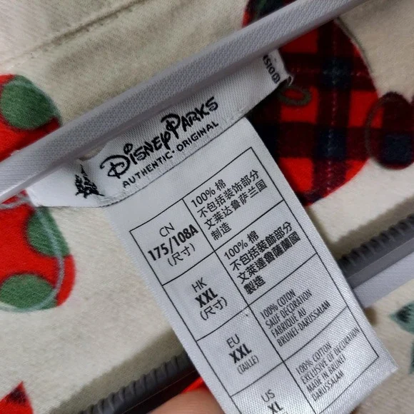 Disney Parks Authentic Women Pajamas Set 2XL Flannel Minnie Mouse Christmas Pant - Picture 3 of 11